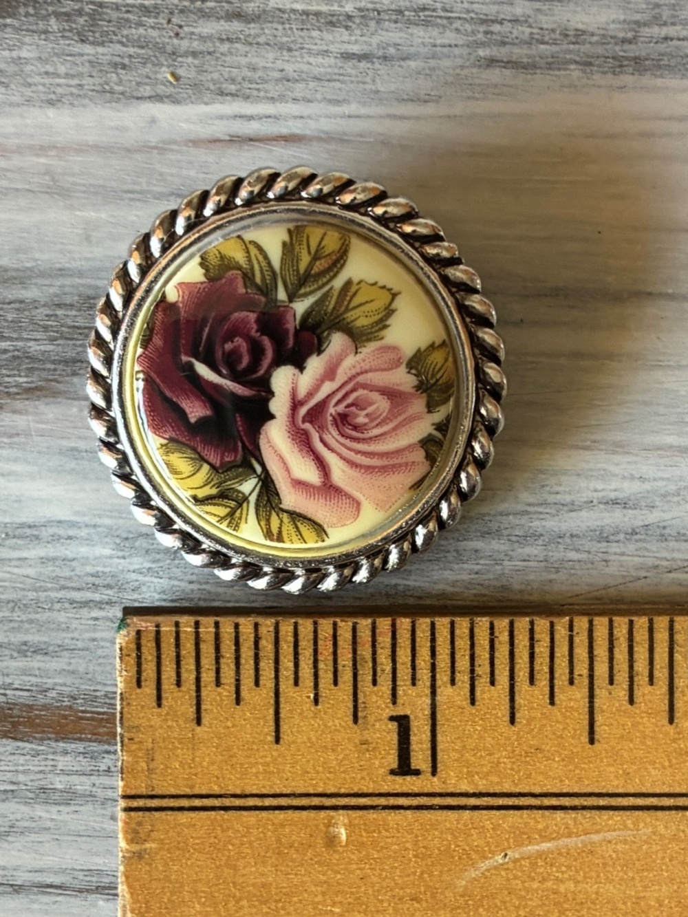 Vintage Rose Brooch Scarf Clip - Picture 7 of 7
